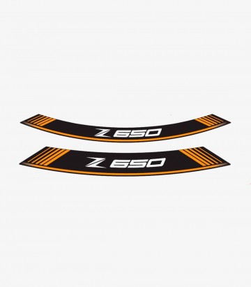 Tiras de llantas Kawasaki Z650 especiales de Puig color Naranja