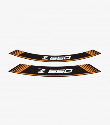 Orange Kawasaki Z650 special rim tapes 9290T by Puig