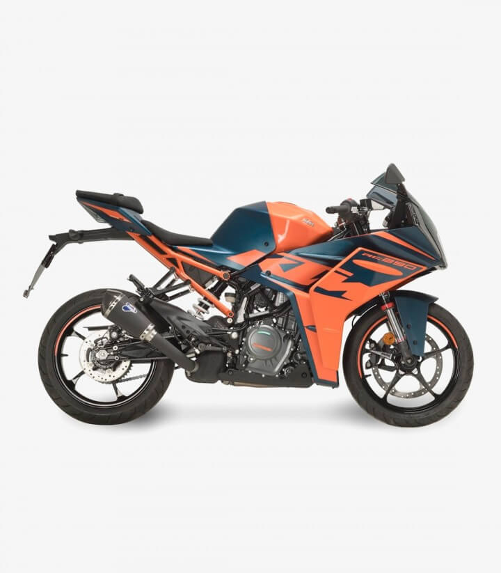 Termignoni Auspuff Schwarz Edelstahl für KTM 125/390 Duke, 390 Adventure, RC 125/390 (20-23) KT2508000BBC