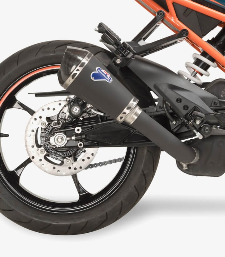 Termignoni Auspuff Schwarz Edelstahl für KTM 125/390 Duke, 390 Adventure, RC 125/390 (20-23) KT2508000BBC