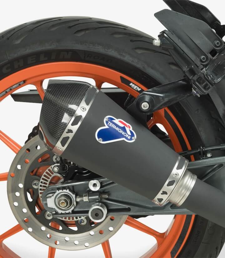 Escape Termignoni Negro acero inoxidable para KTM 125 Duke / RC, 390 Adventure / Duke / RC (20-23) KT2508000BBC