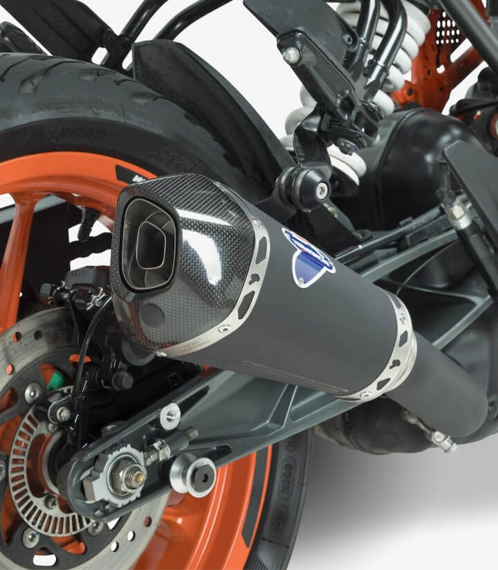 Termignoni Auspuff Schwarz Edelstahl für KTM 125/390 Duke, 390 Adventure, RC 125/390 (20-23) KT2508000BBC