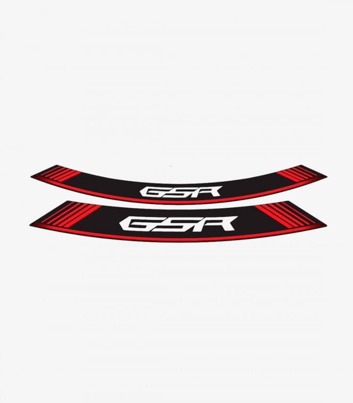 Spezielle Felgenrandaufkleber Suzuki GSR Puig 5989R Rot