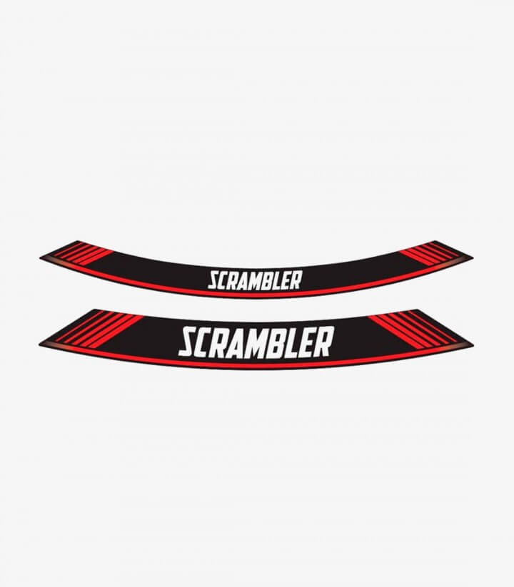 Tiras de llantas Ducati Scrambler especiales de Puig color Rojo