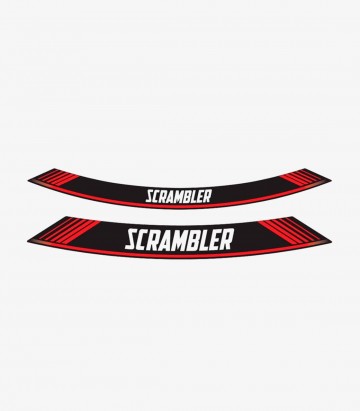 Red Ducati Scrambler special rim tapes 9134R by Puig