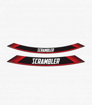 Spezielle Felgenrandaufkleber Ducati Scrambler Puig 9134R Rot