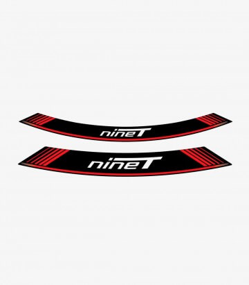 Red BMW nine T special rim tapes 9133R by Puig