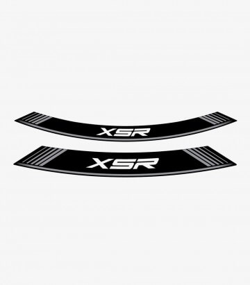 Spezielle Felgenrandaufkleber Yamaha XSR Puig 9985P Silber