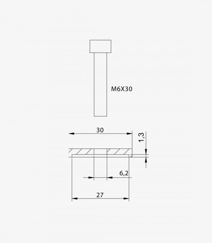 Adaptador retrovisor Puig 9427N lado derecho e izquierdo