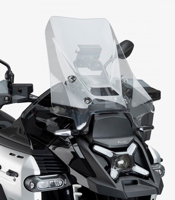 Puig Dark smoked Extended front deflectors 22317F for BMW R1300GS Adventure (24-25)