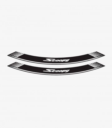 Spezielle Felgenrandaufkleber Honda Scoopy Puig 5559P Silber