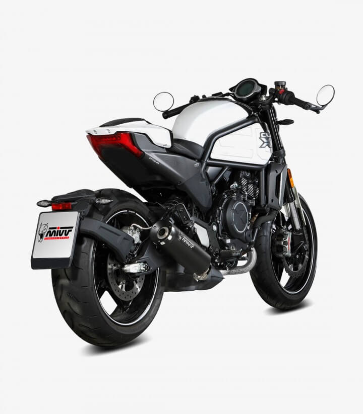 MIVV HR-1 Auspuff Schwarz für CFMOTO 700 CL-X Heritage (23-26) / Sport (23-25) CF.003.LH1BA