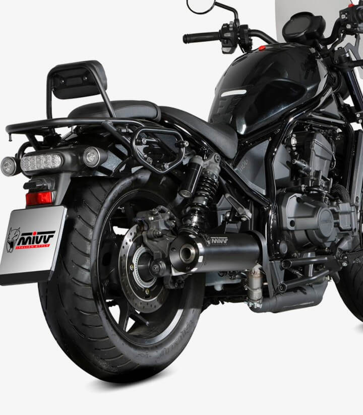 MIVV HR-1 Auspuff Schwarz für Honda CMX 1100 Rebel (22-24) H.092.LH1BA