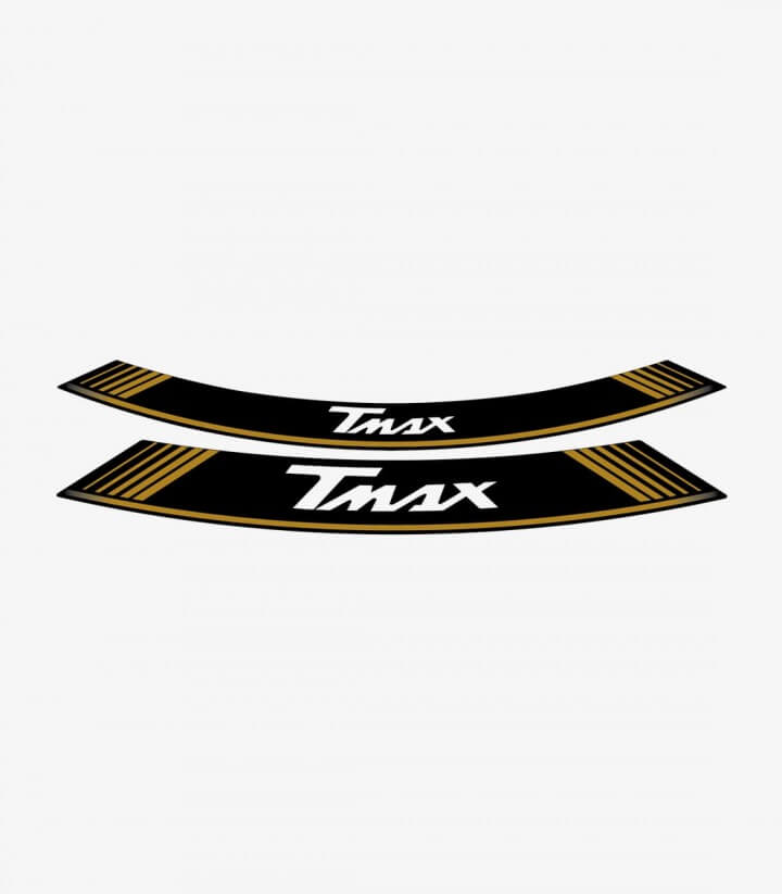 Spezielle Felgenrandaufkleber Yamaha TMAX Puig 5532O Gold