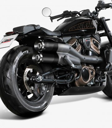 MIVV HR-1 Auspuff Schwarz für Harley-Davidson Sportster S (21-24) HD.004.LH1BA