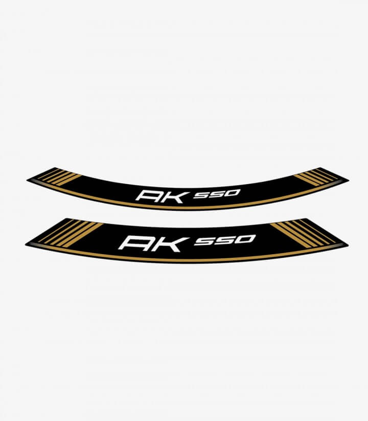 Kymco AK 550 Yellow special rim tapes by Puig