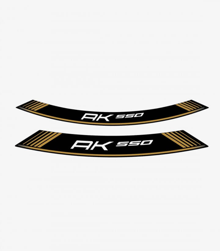 Spezielle Felgenrandaufkleber Kymco AK 550 Puig 9630O Gold