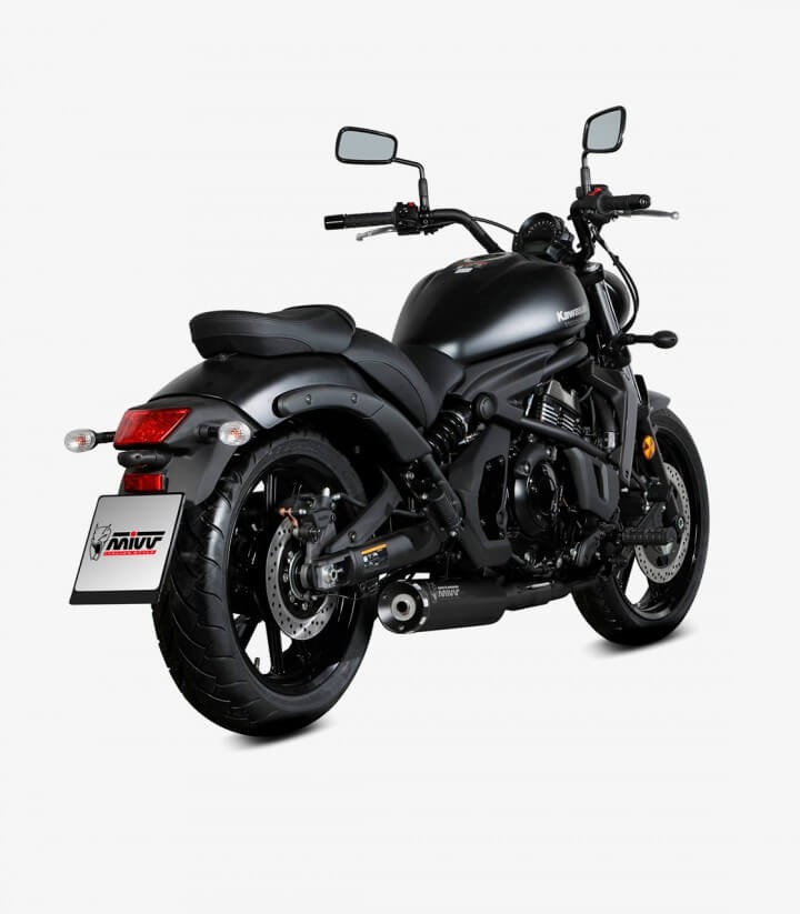 MIVV HR-1 Auspuff Schwarz für Kawasaki Vulcan S (17-23), Vulcan 900 Classic (17-23) K.060.SH1BAN