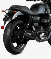 MIVV HR-1 Exhaust Black for Moto Guzzi V7 Stone (21-25) M.014.LH1BA