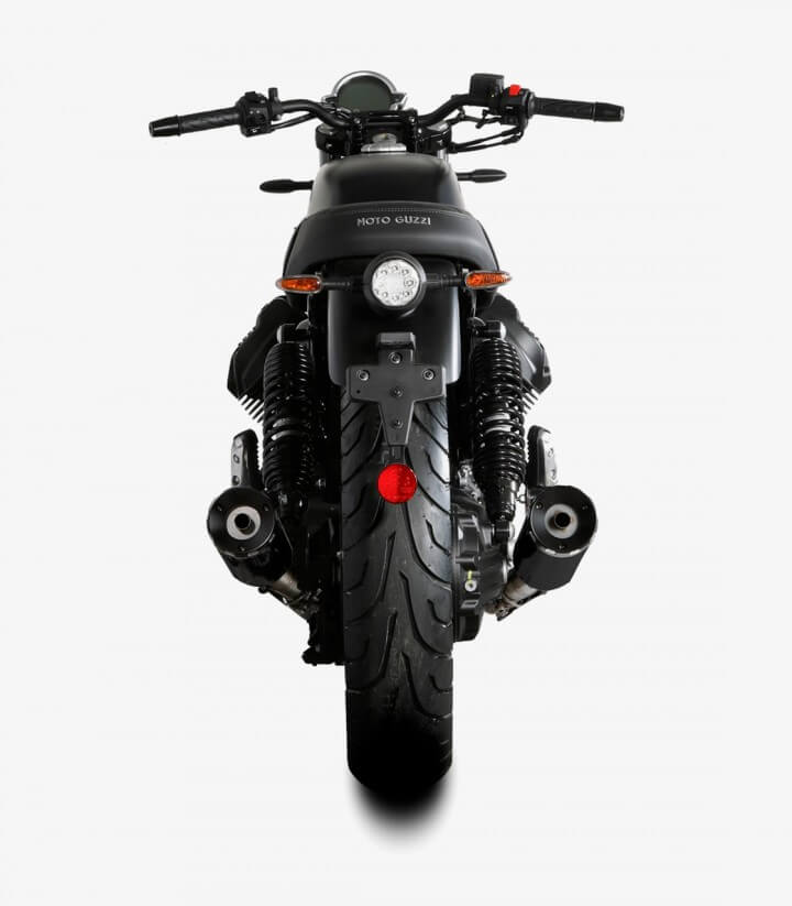 MIVV HR-1 Auspuff Schwarz für Moto Guzzi V7 Classic/Special/Stone (21-24) M.014.LH1BA