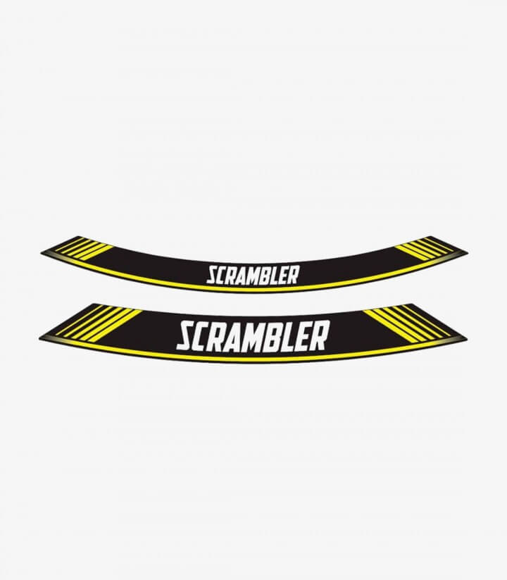 Tiras de llantas Ducati Scrambler especiales de Puig color Amarillo