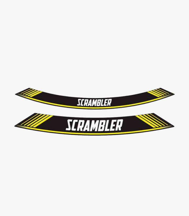Ducati Scrambler Yellow special rim tapes by Puig