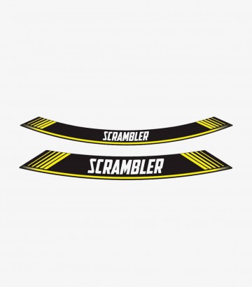 Spezielle Felgenrandaufkleber Ducati Scrambler Puig 9134G Gelb