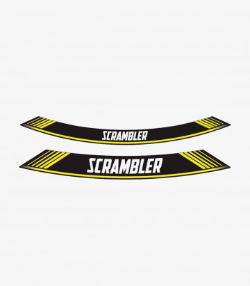 Yellow Ducati Scrambler special rim tapes 9134G by Puig