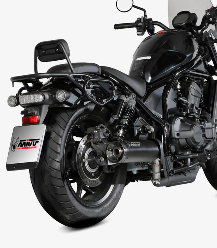 MIVV HR-1 Auspuff Schwarz für Honda CMX 1100 Rebel (22-24) H.092.LH1BC