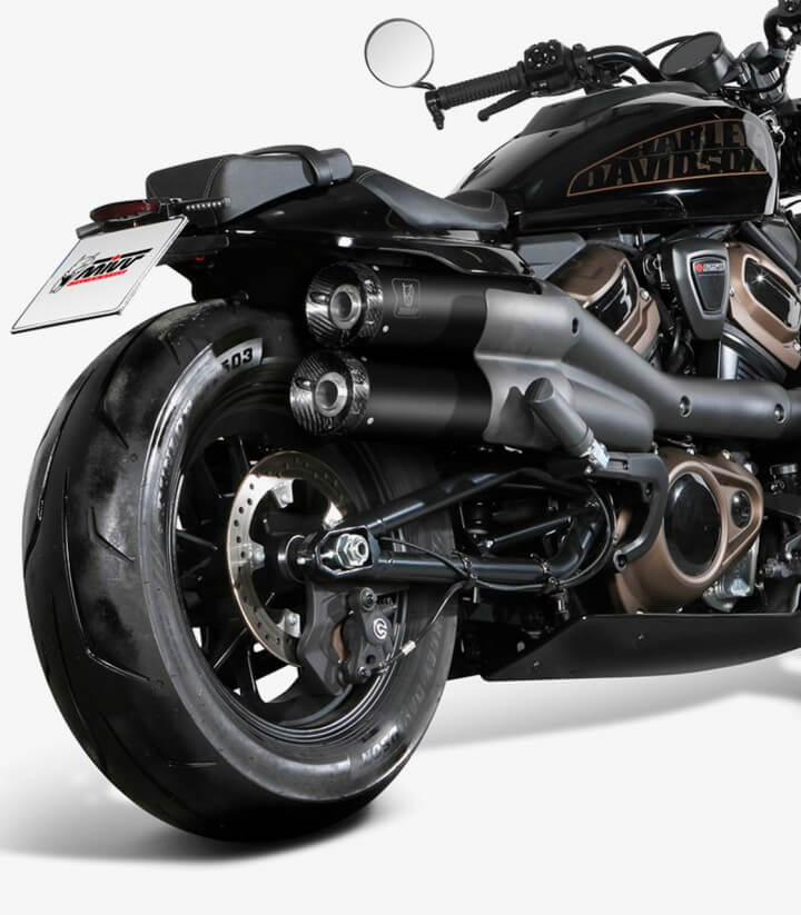 MIVV HR-1 Auspuff Schwarz für Harley-Davidson Sportster S (21-24) HD.004.LH1BC