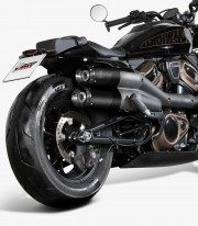 MIVV HR-1 Exhaust Black for Harley Davidson Sportster S (21-24) HD.004.LH1BC