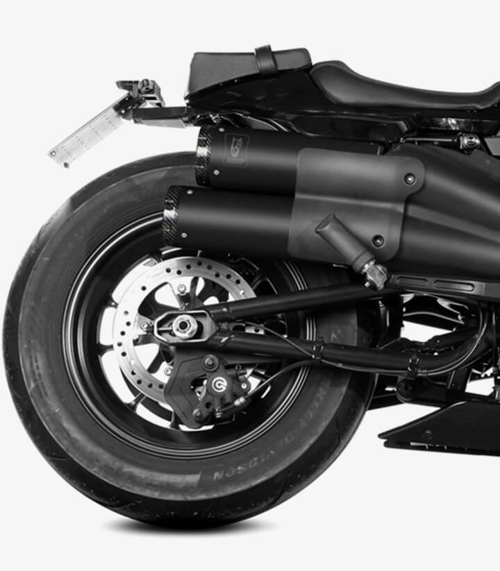 MIVV HR-1 Auspuff Schwarz für Harley-Davidson Sportster S (21-24) HD.004.LH1BC