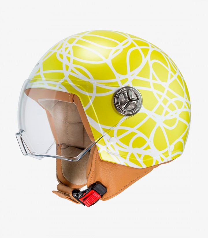 Casco Jet NZI Zeta 2 ARP Lio Amarillo Mate