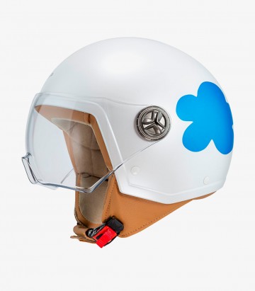 Casco Jet NZI Zeta 2 ARP Nube Azul y Blanco Mate