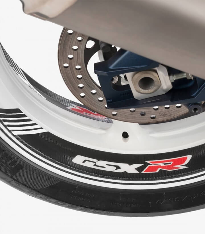 Spezielle Felgenrandaufkleber Suzuki GSX R Puig 5525B Weiß