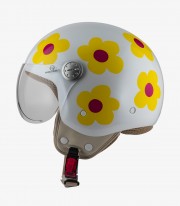 Casco Jet NZI Pasarela Margaritas Ágatha Ruiz de La Prada Amarillo y Rosa