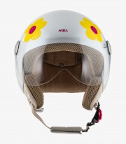 Casco Jet NZI Pasarela Margaritas Ágatha Ruiz de La Prada Amarillo y Rosa