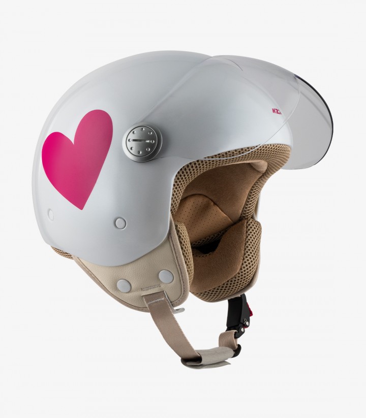 Casco Jet NZI Pasarela Corazón Ágatha Ruiz de La Prada Rosa