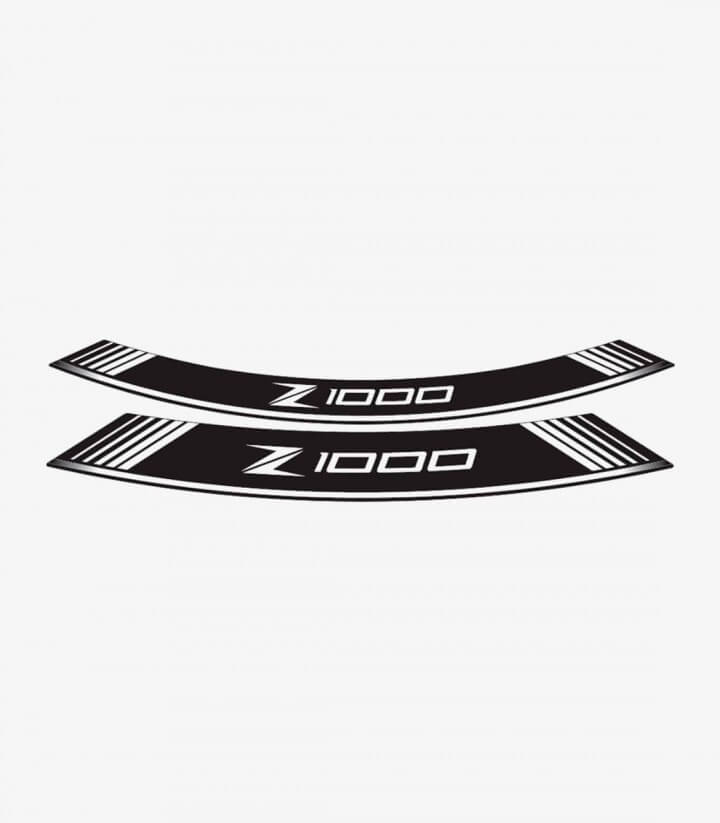 Spezielle Felgenrandaufkleber Kawasaki Z1000 Puig 7590B Weiß