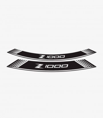 Spezielle Felgenrandaufkleber Kawasaki Z1000 Puig 7590B Weiß