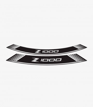 White Kawasaki Z1000 special rim tapes 7590B by Puig
