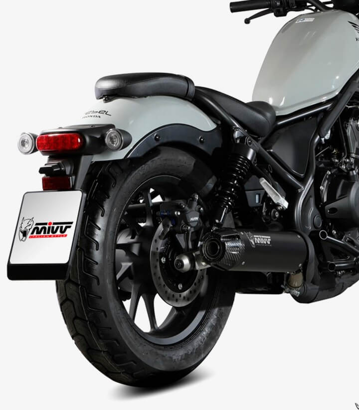 MIVV HR-1 Auspuff Schwarz für Honda CMX 500 Rebel (22-24) H.091.LH1BG