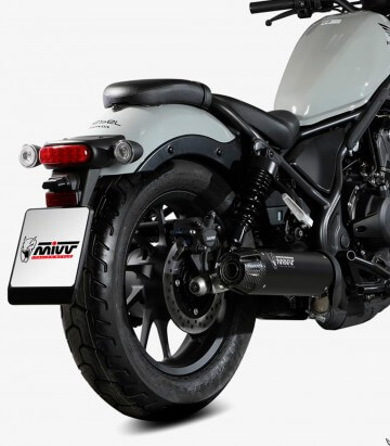MIVV HR-1 Auspuff Schwarz für Honda CMX 500 Rebel (22-24) H.091.LH1BG