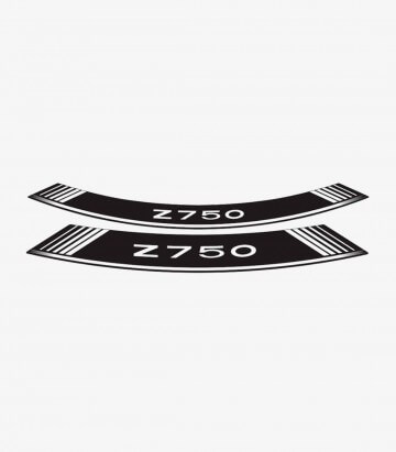Spezielle Felgenrandaufkleber Kawasaki Z750 Puig 5545B Weiß