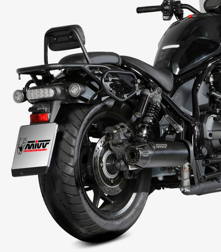 MIVV HR-1 Auspuff Schwarz für Honda CMX 1100 Rebel (22-24) H.092.LH1BG