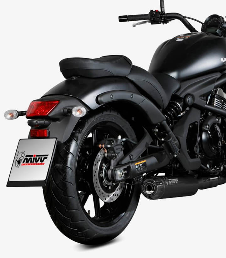 MIVV HR-1 Auspuff Schwarz für Kawasaki Vulcan S (17-23), Vulcan 900 Classic (17-23) K.060.SH1BGN