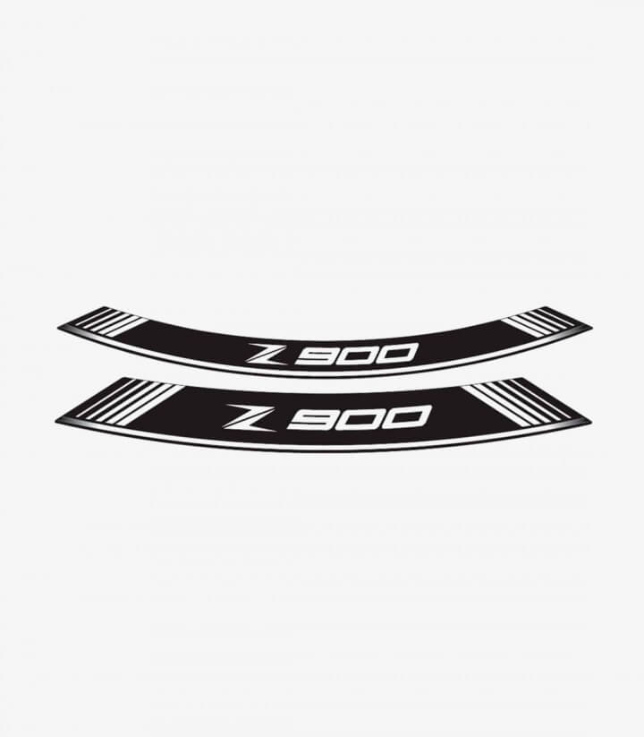 Spezielle Felgenrandaufkleber Kawasaki Z900 Puig 9291B Weiß