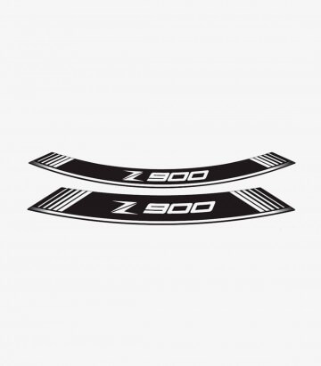 Spezielle Felgenrandaufkleber Kawasaki Z900 Puig 9291B Weiß