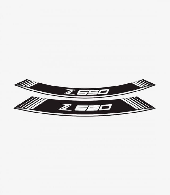 Spezielle Felgenrandaufkleber Kawasaki Z650 Puig 9290B Weiß