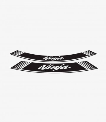 White Kawasaki Ninja special rim tapes 5528B by Puig